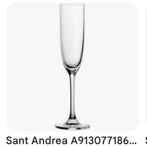 2 Sant Andre champagne Flutes glass 2 Set 6.5 oz Clear Crystal Long Stem